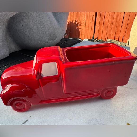 Patriotic Rae Dunn Red Truck America Table Decor Plant Holder new with box - Picture 13 of 16